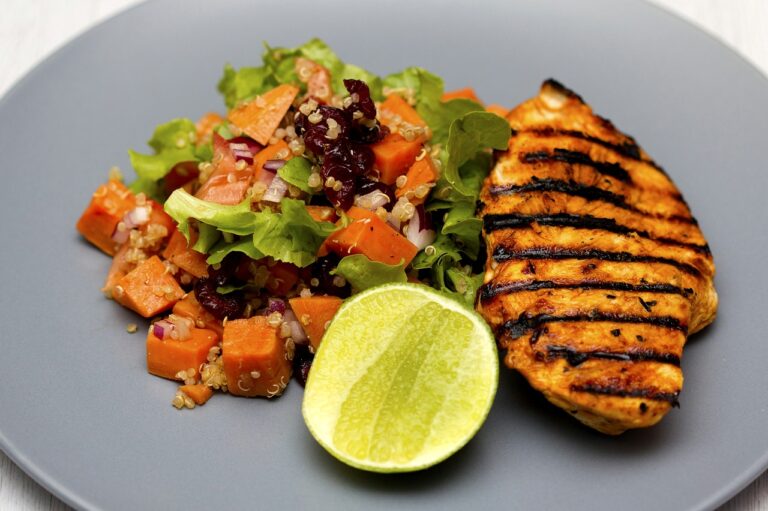 Easily Grilled chicken and fruit salad recipe