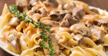 Beef Stroganoff with Egg Noodles