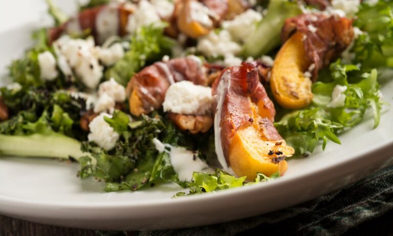 Grilled Peach and Burrata Salad
